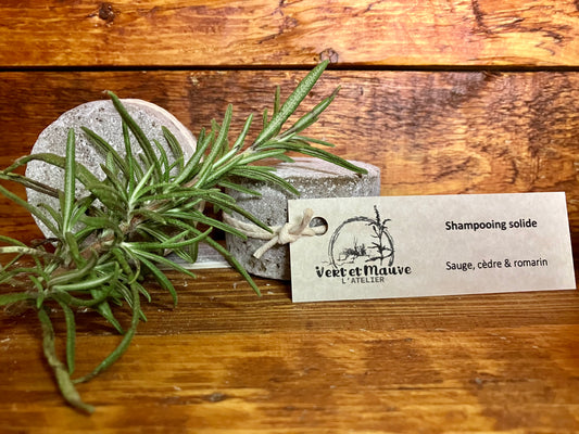 Shampoing solide - Sauge, cèdre & romarin