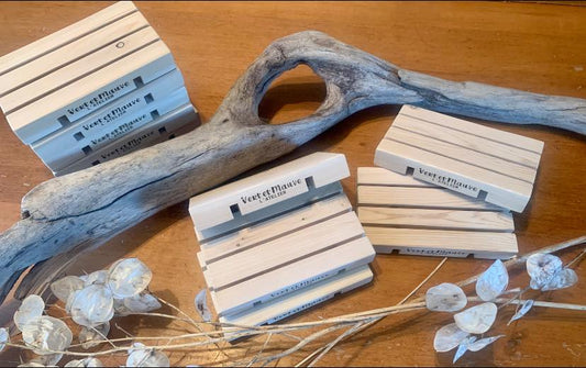 Porte-savon en bois de cèdre blanc non-traité