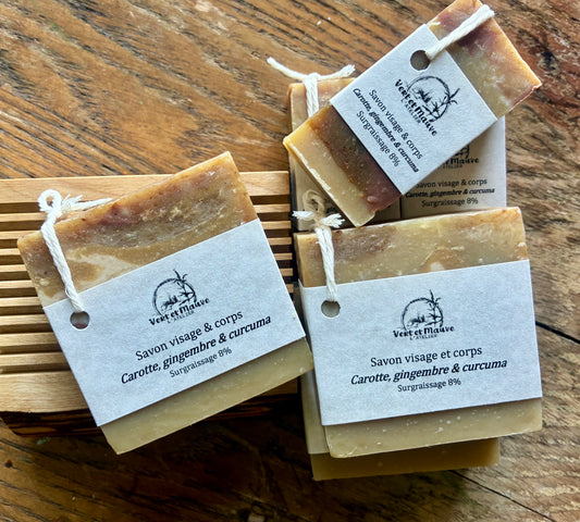 Savon corporel - Carotte, gingembre & curcuma